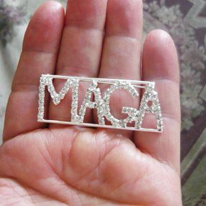 MAGA Make America Great Again Rhinestone Pin